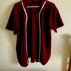 Red/burgundy blank jersey T shirt